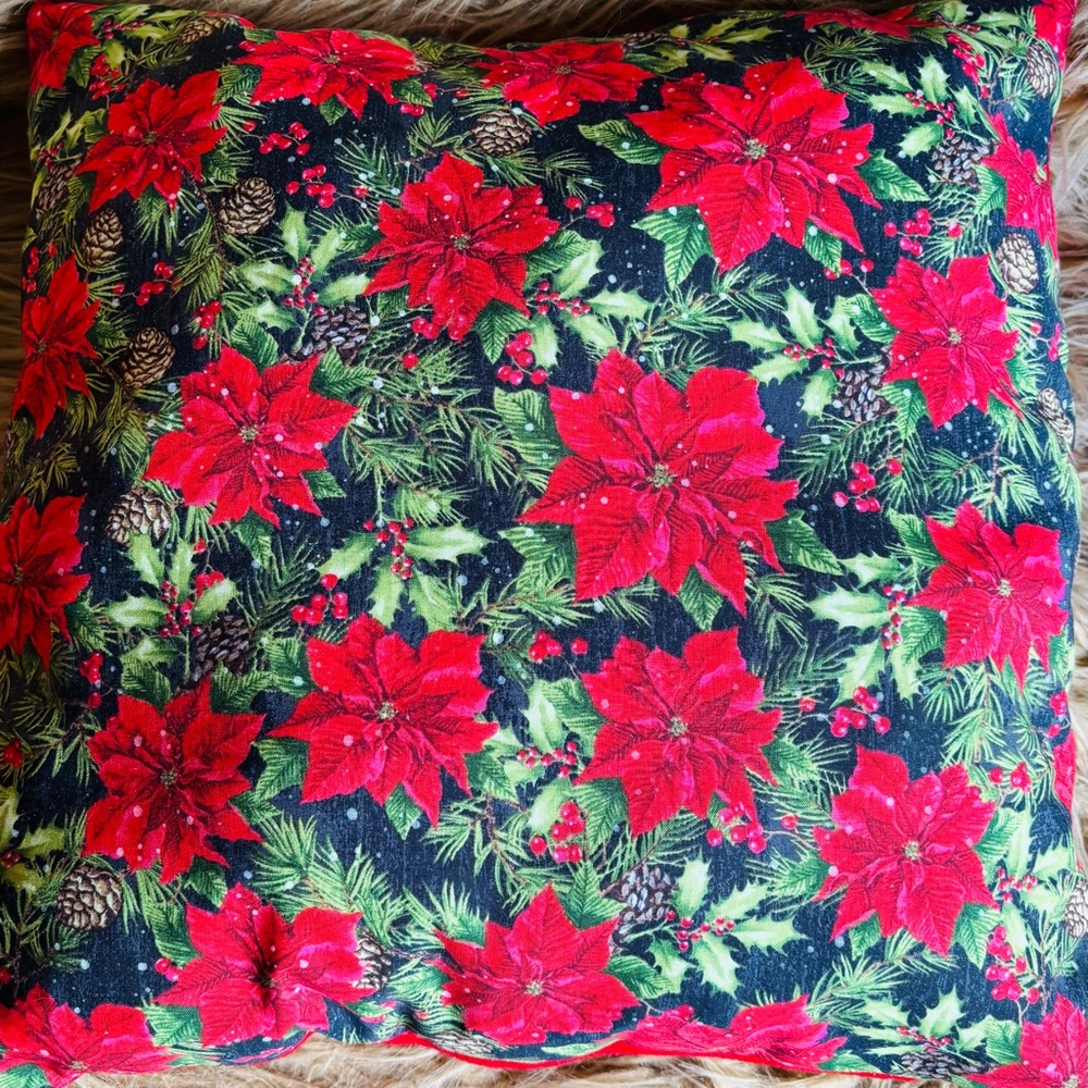 Beautiful Christmas Home Decor Pillows set of Two Handmade 15”x15”